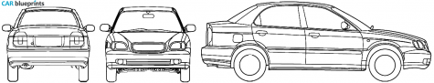 1995 Suzuki Baleno Sedan blueprint