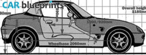 1994 Suzuki Cappuccino Roadster blueprint