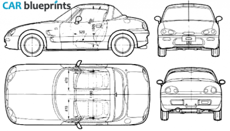 2000 Suzuki Cappuccino Coupe blueprint