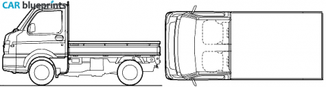 2010 Suzuki Carry FC Pick-up blueprint