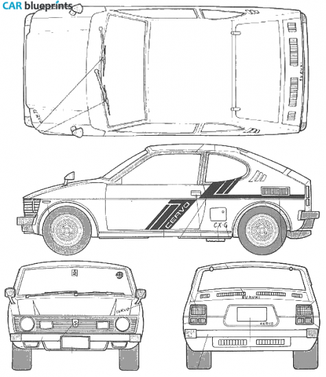 1981 Suzuki Cervo XG Sedan blueprint