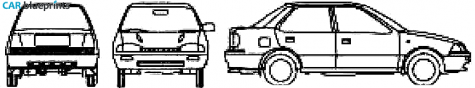 1995 Suzuki Esteem Sedan blueprint