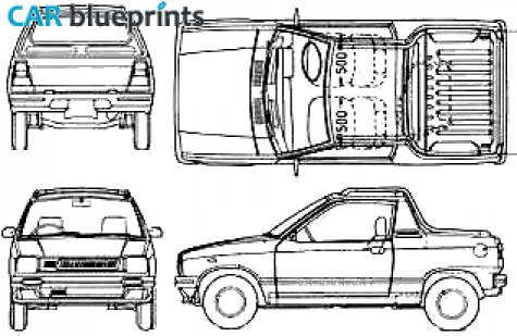 1979 Suzuki Alto Mighty Boy Pick-up blueprint