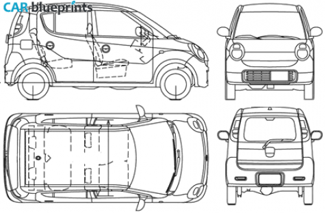 2007 Suzuki MR Wagon Microvan blueprint