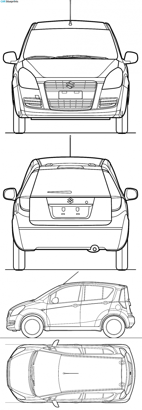 2008 Suzuki Splash Hatchback blueprint