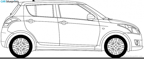 2010 Suzuki Swift Hatchback blueprint