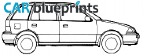 2000 Suzuki Swift MK2 5-door Sedan blueprint