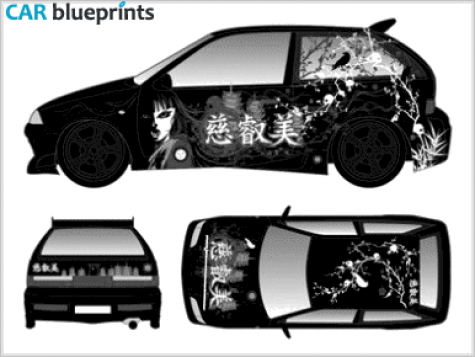 1996 Suzuki Swift Hatchback blueprint