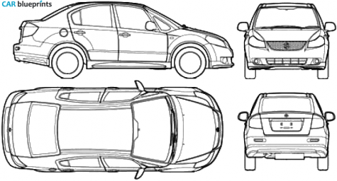 2007 Suzuki SX4 Sedan blueprint