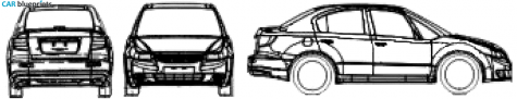 2007 Suzuki SX4 Sedan blueprint