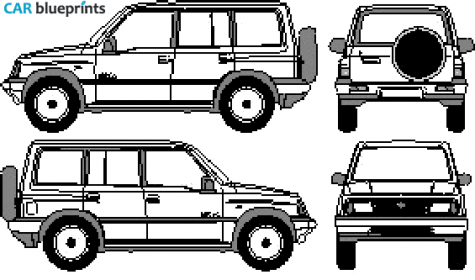 1994 Suzuki Vitara 5-door SUV blueprint