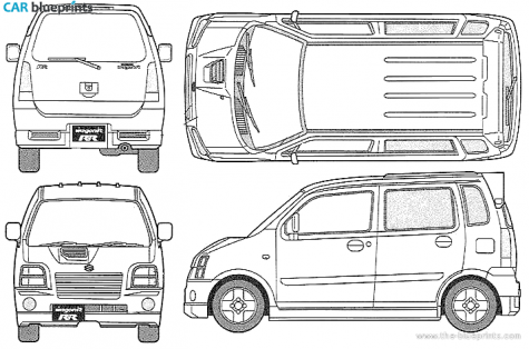 1998 Suzuki Wagon R RR Microvan blueprint