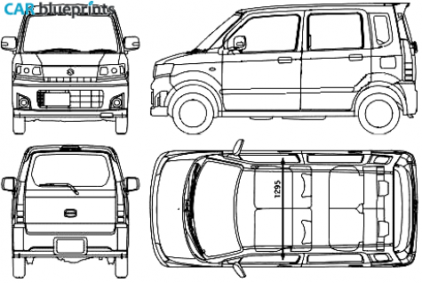 2007 Suzuki Wagon RT Microvan blueprint