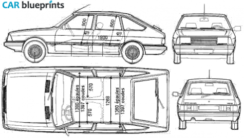 1979 Talbot Alpine 1510 Hatchback blueprint