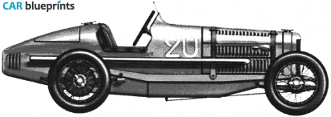 1925 Talbot GP OW blueprint