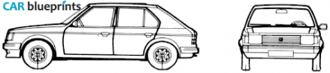 1983 Talbot Horizon Hatchback blueprint