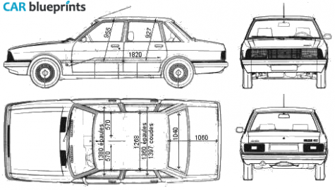 1980 Talbot Solara Sedan blueprint