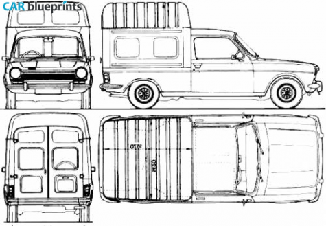 1984 Talbot - Simca 1100 High Roof Van blueprint