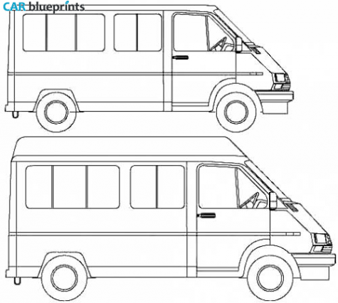 2010 Tata Winger Minivan blueprint