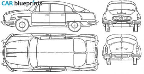 1957 Tatra 603 Sedan blueprint