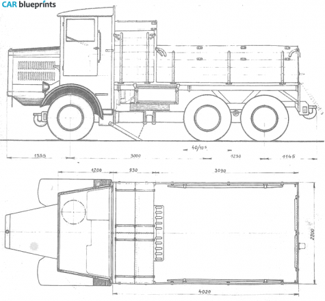 Tatra 25 Truck blueprint