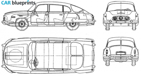 1958 Tatra 603 Sedan blueprint