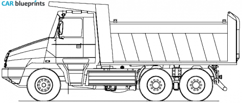 2007 Tatra Jamal T163-380 SK4 6x6 Truck blueprint