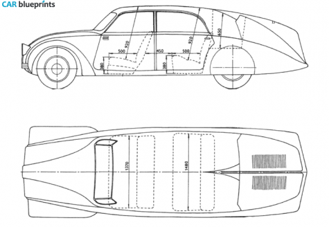 1977 Tatra T 77A Sedan blueprint