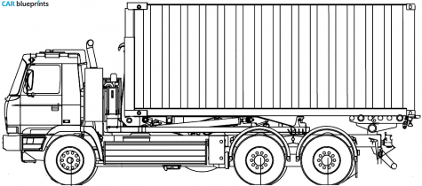 2007 Tatra T815 26OR24 6x6 Truck blueprint