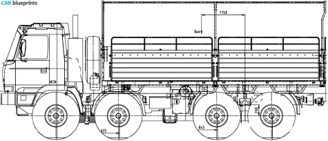 2007 Tatra T815 26OR84 8x8 Truck blueprint