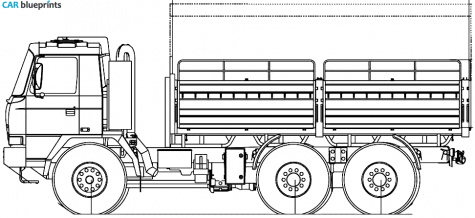 2007 Tatra T815 26WV25 6x6 Truck blueprint