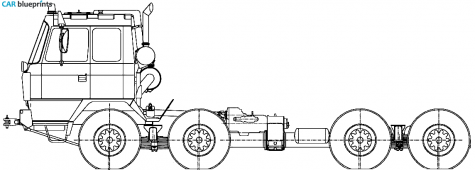 2007 Tatra T815 27ER96-36 8x8 Truck blueprint