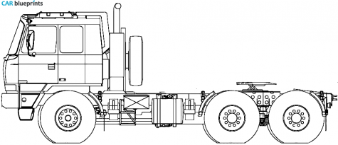 2007 Tatra T815 29ON3T 6x6 Truck blueprint