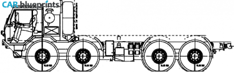 2007 Tatra T815 7MPR89 8x8 Truck blueprint