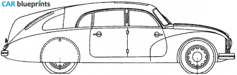 1944 Tatra T 87 Sedan blueprint