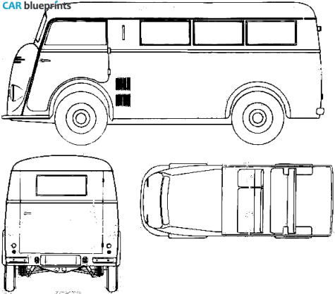 1952 Tempo Matador 1000 Minivan blueprint