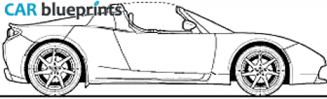 2009 Tesla  Roadster blueprint