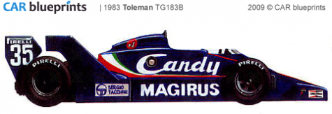 1983 Toleman TG183B F1 OW blueprint