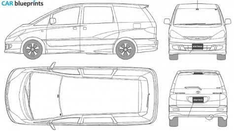 1999 Toyota Estima 30 Aeras Wagon blueprint