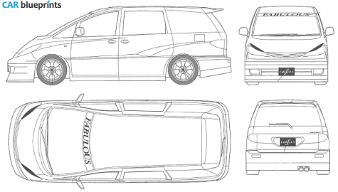 1995 Toyota Estima Aeras Fabulous Minivan blueprint