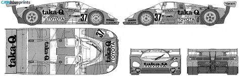 1988 Toyota 88C taka-Q Coupe blueprint