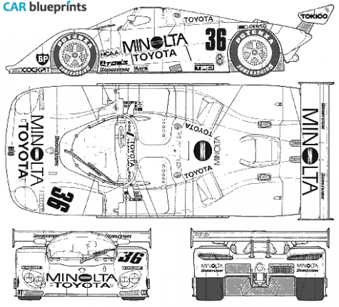 1988 Toyota 88C V Minolta OW blueprint