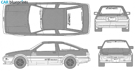 1985 Toyota Trueno (AE86) Motor Spirits Alpha Coupe blueprint