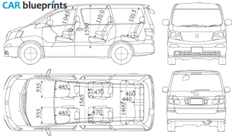 2005 Toyota Alphard G Minivan blueprint