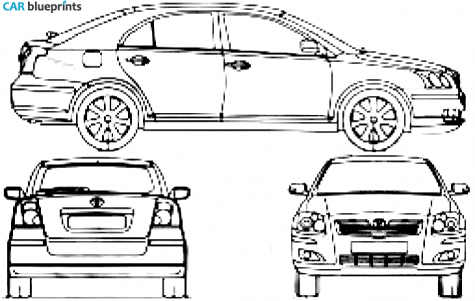 2006 Toyota Avensis II 5-door Hatchback blueprint