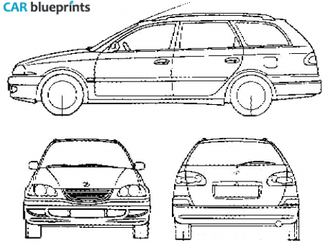 1999 Toyota Avensis Estate Wagon blueprint