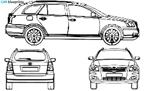 2006 Toyota Avensis II Wagon blueprint