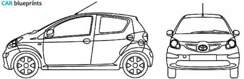 2007 Toyota Aygo 5-door Hatchback blueprint