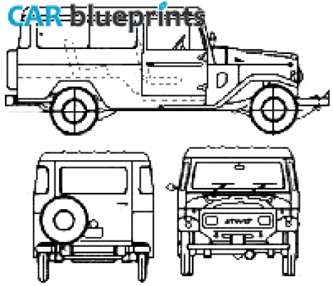 1999 Toyota Bandeirante SUV blueprint