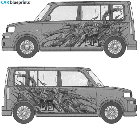 1999 Toyota Blitz BB Hatchback blueprint